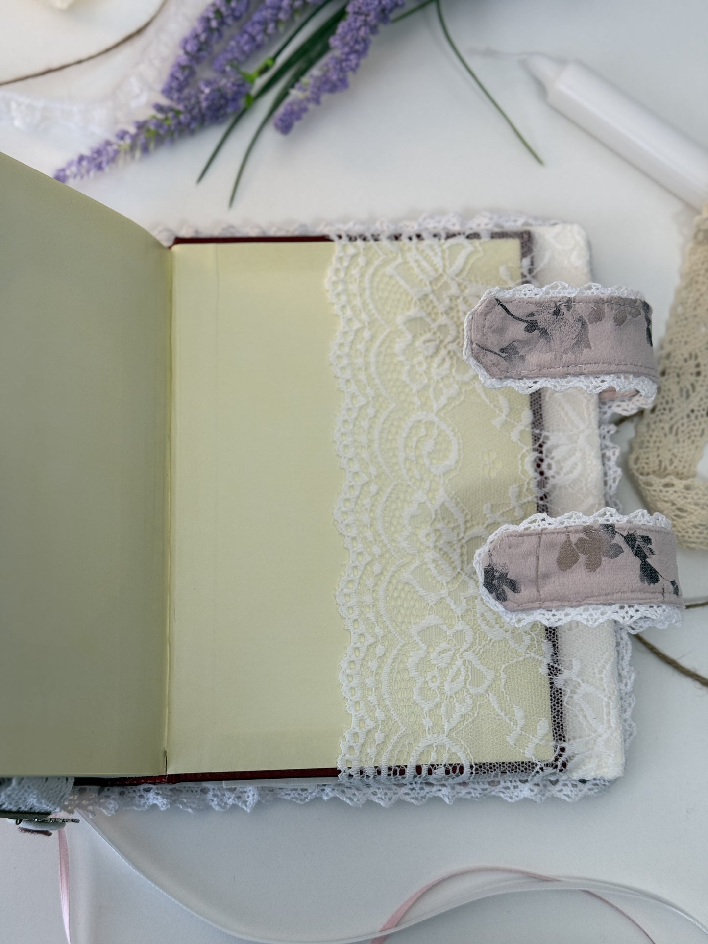 purple floral hardcover Qurān cover