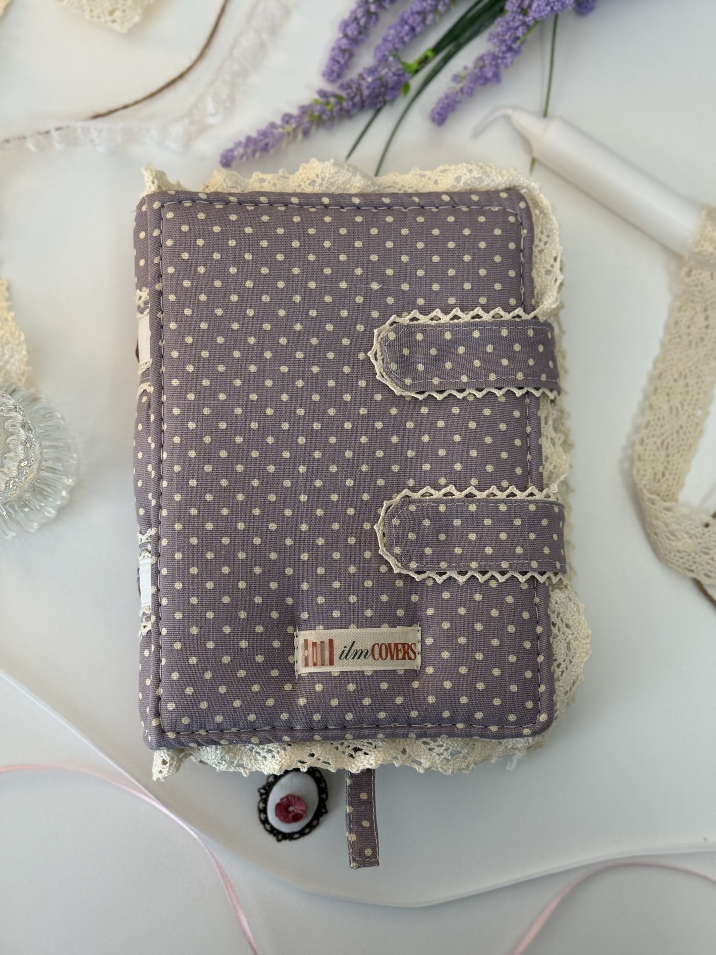 polka dot hardcover Qurān cover