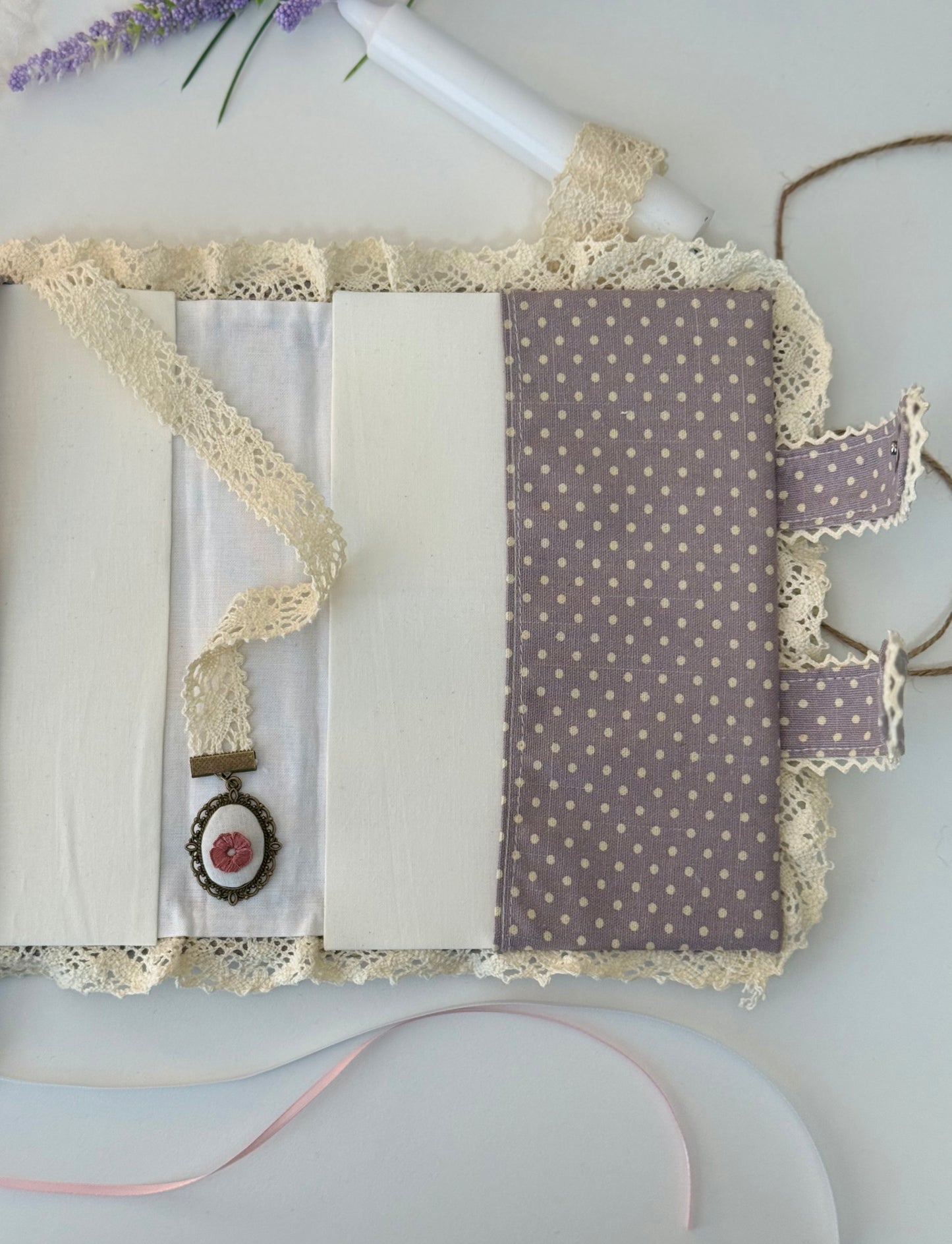 polka dot hardcover Qurān cover