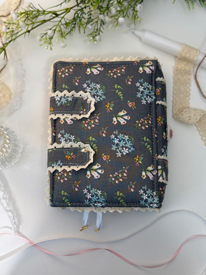 dark floral hardcover Qurān cover